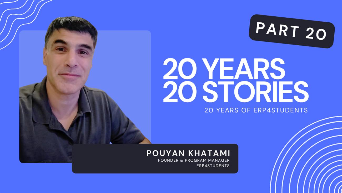20 Years – 20 Stories: Pouyan Khatami (Part 20)